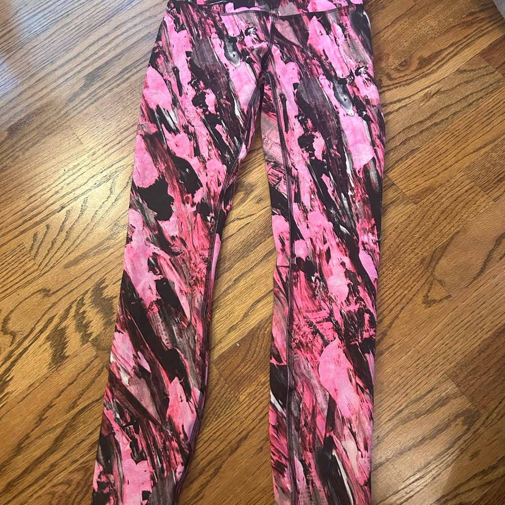 Pink and Black Lululemon Leggings